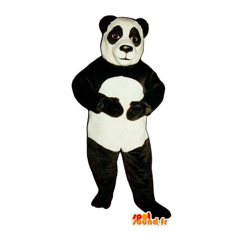 Mascot panda blanco y negro. Panda traje - MASFR007433 - Mascota de los pandas