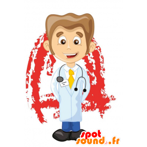 Médico blusa mascote - MASFR029454 - 2D / 3D mascotes
