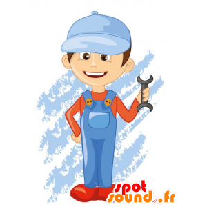 Man mascot worker with a shirt - MASFR029455 - 2D / 3D mascots