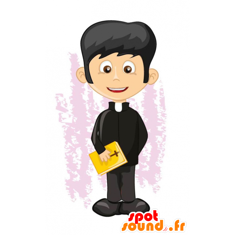 Maskot kněz, církevní pastor - MASFR029456 - 2D / 3D Maskoti Maskot kněz, církevní pastor - MASFR029456 - 2D / 3D Maskoti