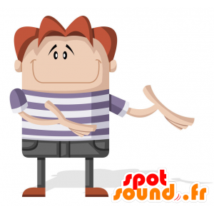 Mascotte d'enfant, de petit garçon, d'écolier - MASFR029467 - Mascottes 2D/3D