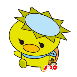 Andemaskot, stor gul kylling - Spotsound maskot kostume