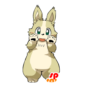 Beżowy króliczek maskotka - MASFR029483 - 2D / 3D Maskotki