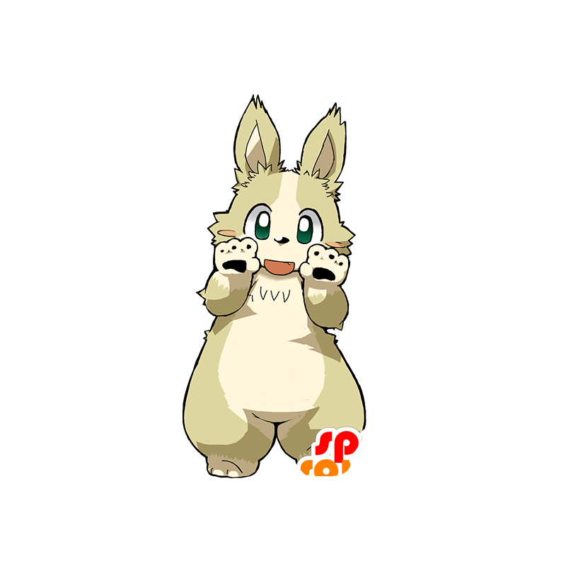 Beige bunny mascot - MASFR029483 - 2D / 3D mascots