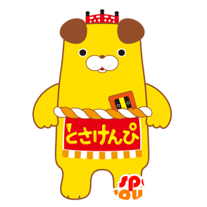 Yellow snowman mascot - MASFR029487 - 2D / 3D mascots