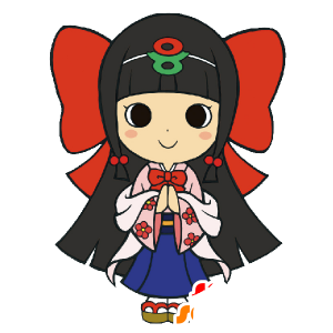 Girl mascot, manga doll - MASFR029489 - 2D / 3D mascots