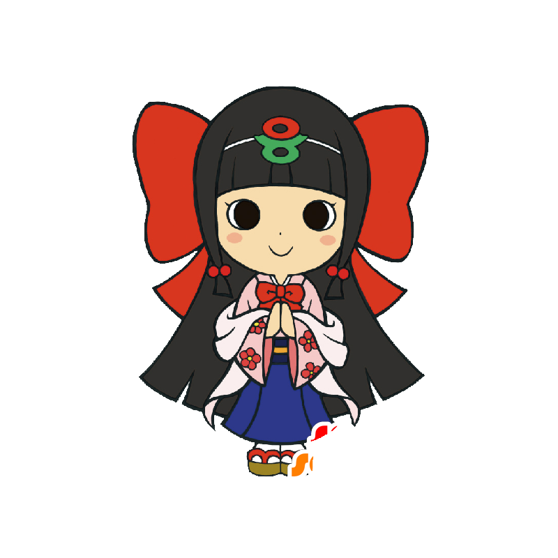 Girl mascot, manga doll - MASFR029489 - 2D / 3D mascots