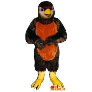 Mascotte de rouge-gorge. Costume d'oiseau marron - MASFR007441 - Mascotte d'oiseaux