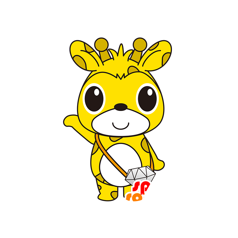 Yellow and brown giraffe mascot - MASFR029493 - 2D / 3D mascots