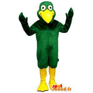 Mascote verde e amarelo pássaro - tamanhos de pelúcia - MASFR007442 - aves mascote