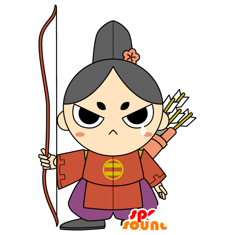 Samurai maskot i tradisjonell kjole - MASFR029499 - 2D / 3D Mascots