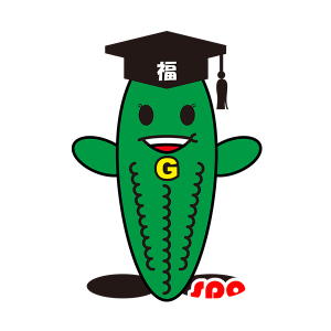 Mascotte fagioli verdi, salamoia, verdura verde - MASFR029506 - Mascotte 2D / 3D