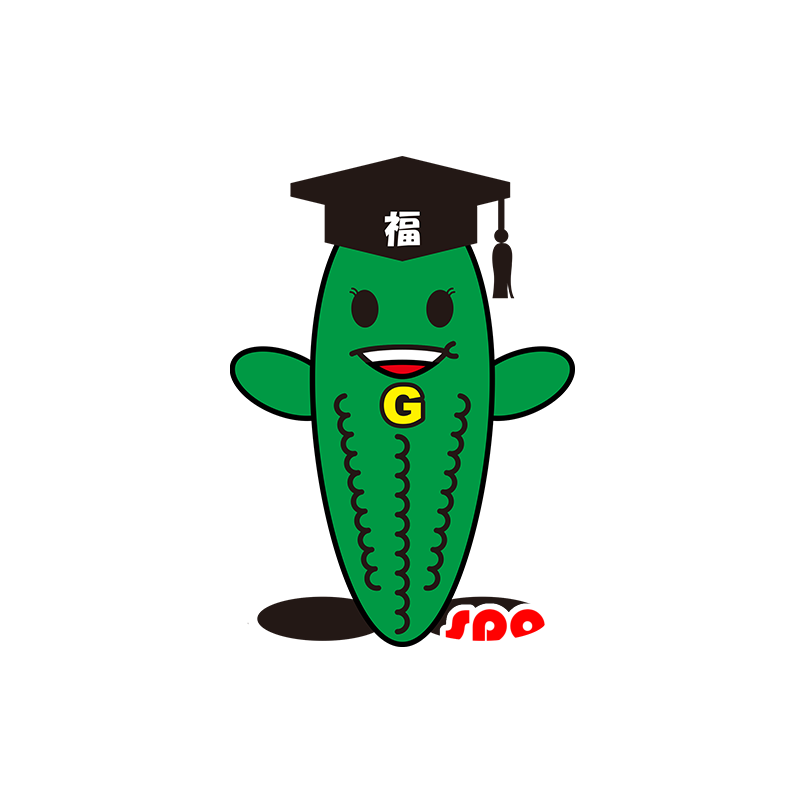 Green bean mascot, pickle, green vegetable - MASFR029506 - 2D / 3D mascots