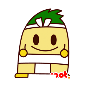 Mascotte de bonhomme jaune, de sumo - MASFR029510 - Mascottes 2D/3D