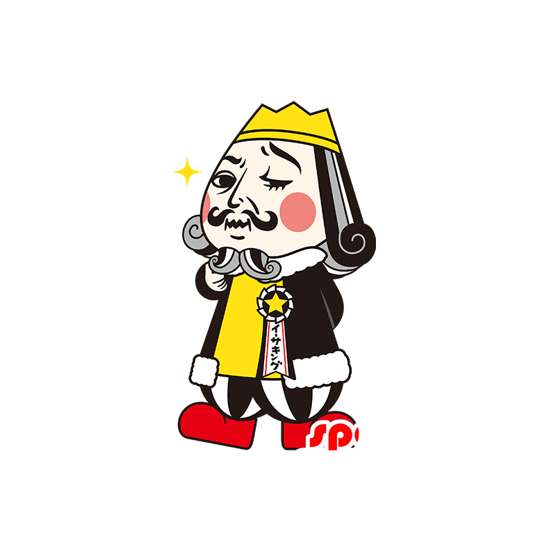 King mascot, Imperial man in yellow and black outfit - MASFR029511 - 2D / 3D mascots