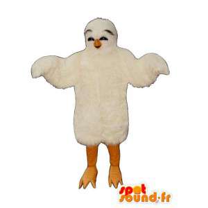 Bird mascot white, all hairy - MASFR007446 - Mascot of birds