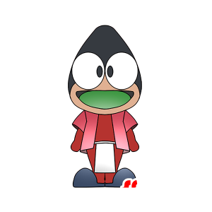 Mascotte de poisson, de personnage japonais très souriant - MASFR029518 - Mascottes 2D/3D