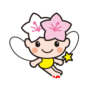 Fairy mascot with flowers and wings in the back - MASFR029523 - 2D / 3D mascots