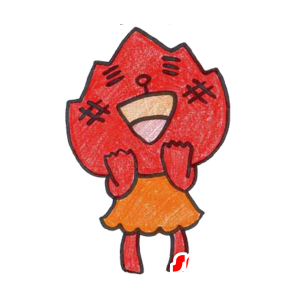 Mascotte de monstre rouge, géant - MASFR029524 - Mascottes 2D/3D