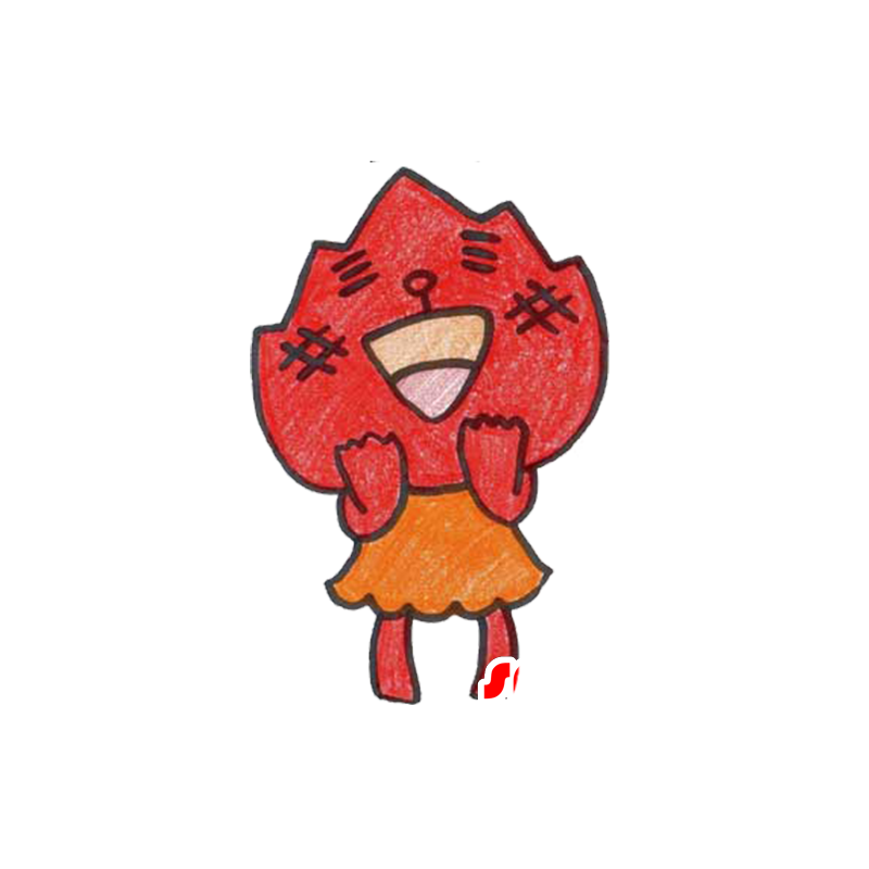 Mascotte mostro gigante rossa - MASFR029524 - Mascotte 2D / 3D