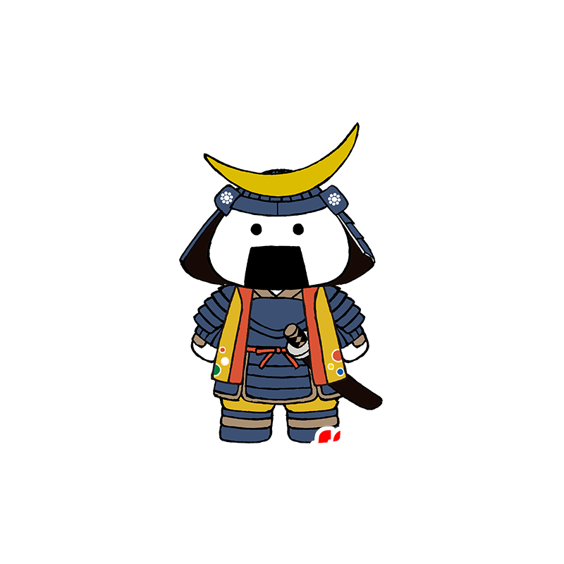 Samurai mascot dressed in traditional dress - MASFR029525 - 2D / 3D mascots