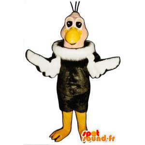 Mascot abutre-preto, branco e rosa - MASFR007449 - aves mascote