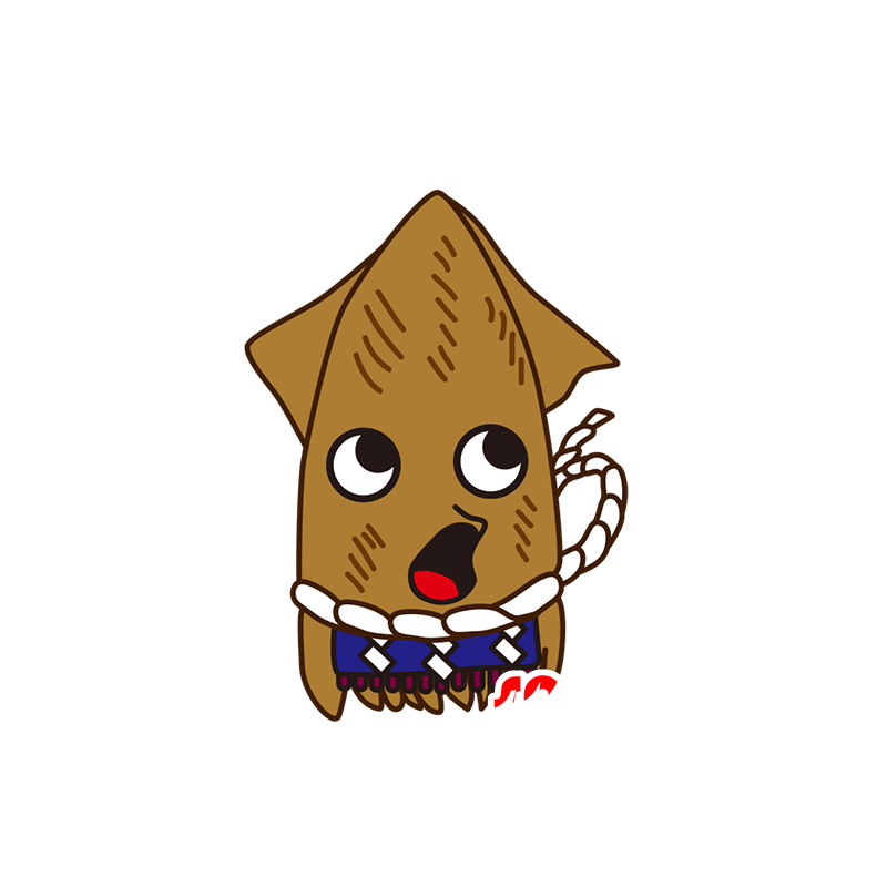 Mascot lula marrom, gigante e engraçado - MASFR029534 - 2D / 3D mascotes