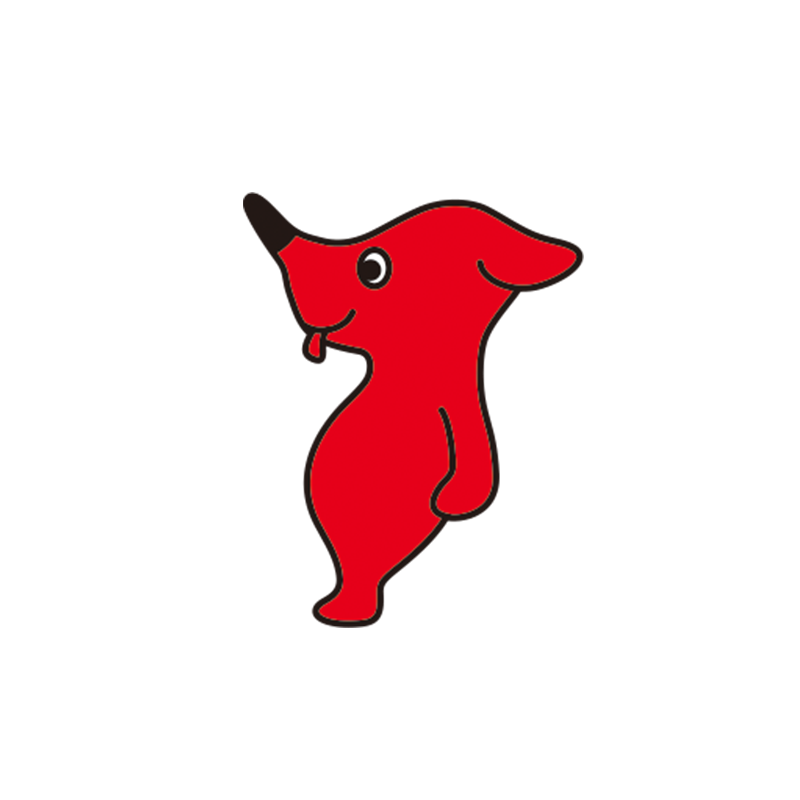 Mascotte de chien rouge, de renard - MASFR029536 - Mascottes 2D/3D