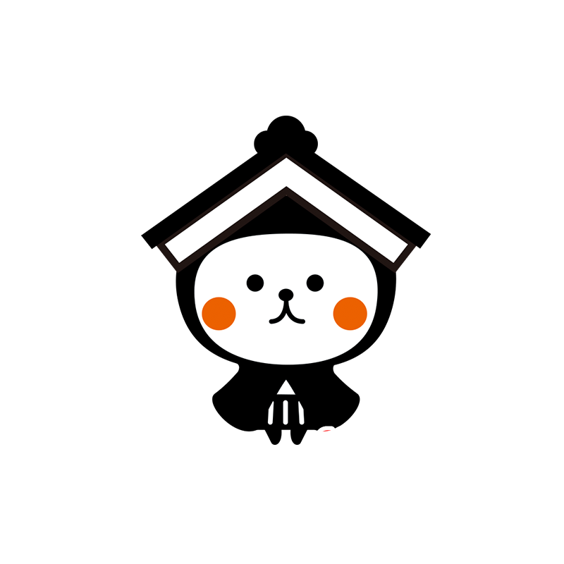 Mascota de peluche con un tejado de la casa sobre su cabeza - MASFR029537 - Mascotte 2D / 3D