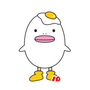 Duck mascot, big white chick - MASFR029538 - 2D / 3D mascots