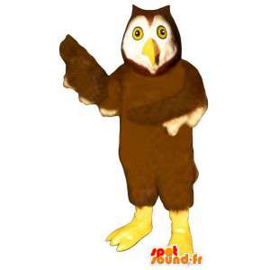 Costumes brown and white owl - MASFR007451 - Mascot of birds