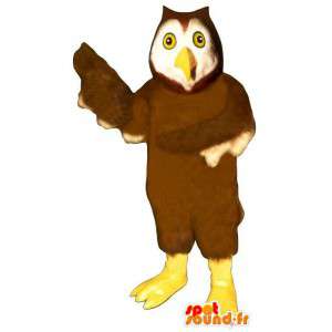 Vermommen bruine en witte uil - MASFR007451 - Mascot vogels