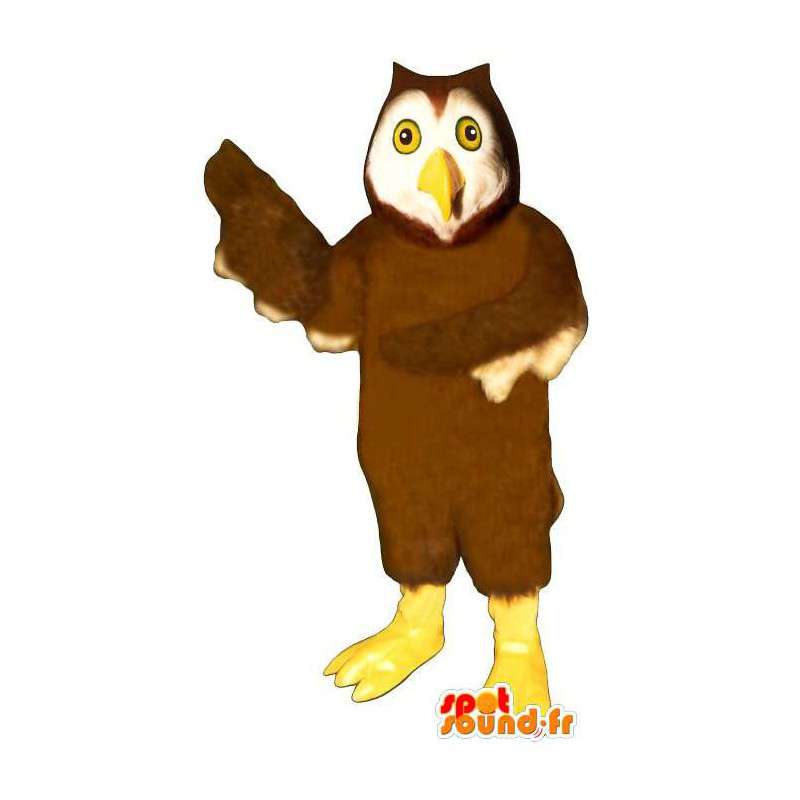 Costumes brown and white owl - MASFR007451 - Mascot of birds