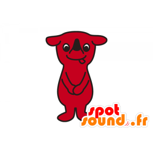 Mascot hund rød kjempe og moro - MASFR029542 - 2D / 3D Mascots