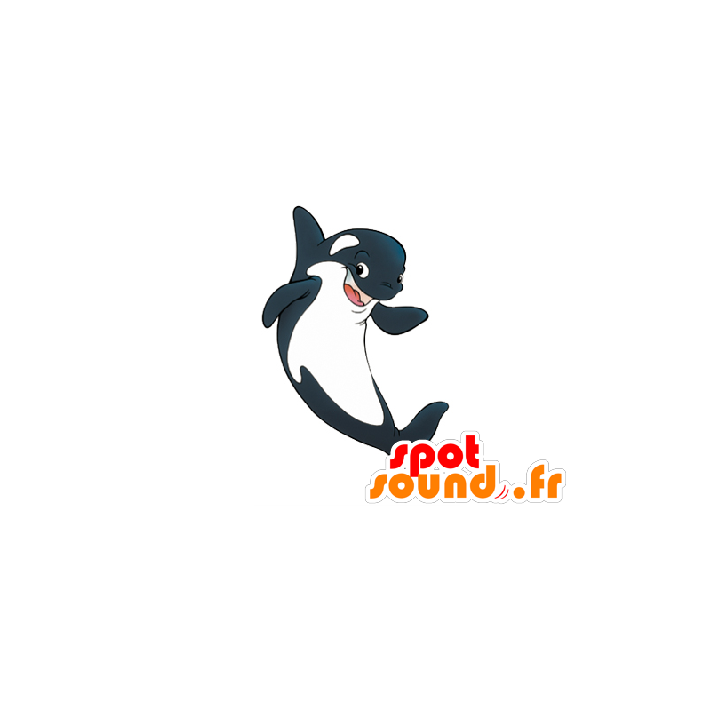 Grigio e bianco delfino mascotte. Orca mascotte - MASFR029544 - Mascotte 2D / 3D