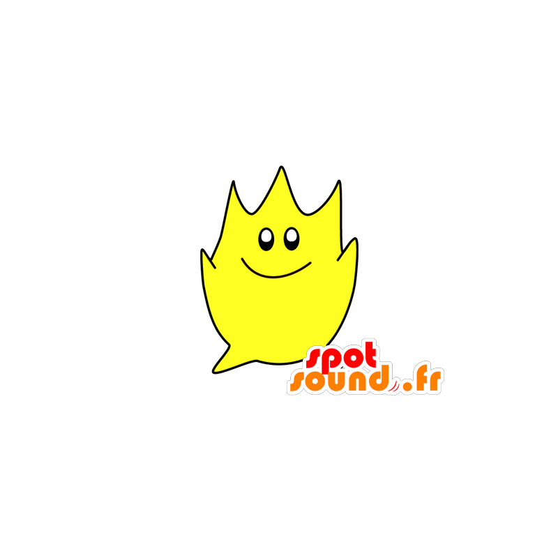 Alle gul flamme maskot. gul snømann - MASFR029548 - 2D / 3D Mascots