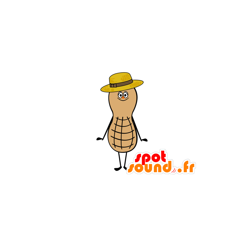 Mascot Riese Erdnuss und lächelnd - MASFR029552 - 2D / 3D Maskottchen