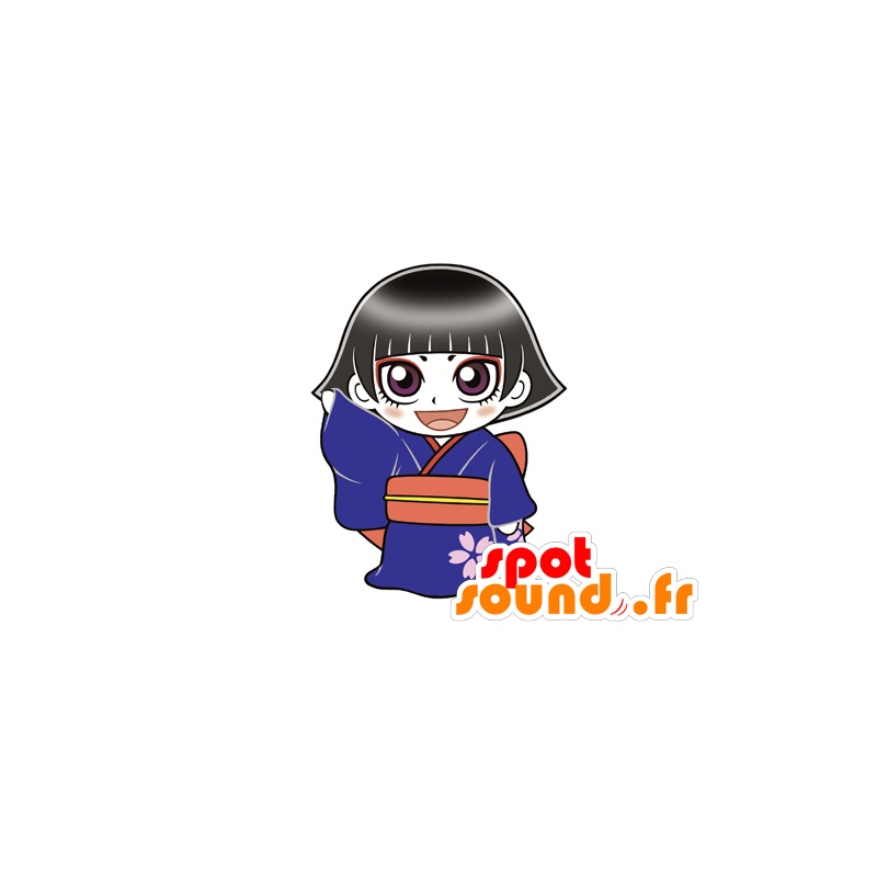 Maskotti japanilainen tyttö, Aasian nainen - MASFR029556 - Mascottes 2D/3D