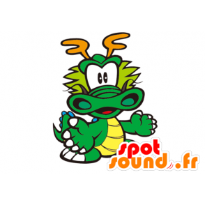 Green dragon mascot, cute and colorful - MASFR029566 - 2D / 3D mascots