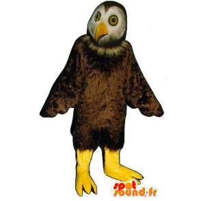 Brown suit and white owls - MASFR007456 - Mascot of birds