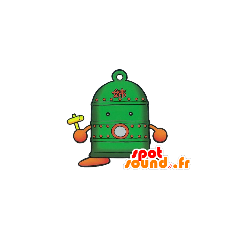 Mascot em forma de sino tanque verde - MASFR029578 - 2D / 3D mascotes