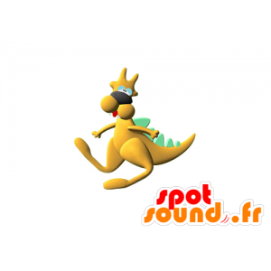 Marrón canguro mascota del dinosaurio - MASFR029581 - Mascotte 2D / 3D