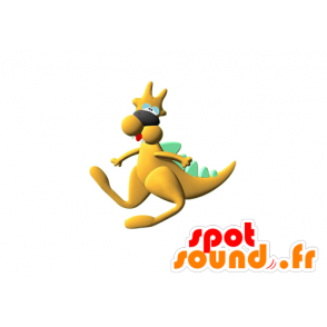 Mascotte de kangourou marron, de dinosaure - MASFR029581 - Mascottes 2D/3D