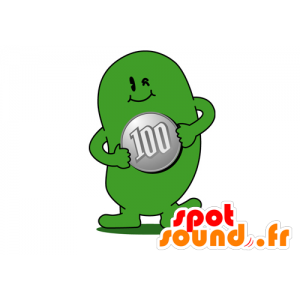 Mascotte de bonhomme, de monstre vert - MASFR029589 - Mascottes 2D/3D