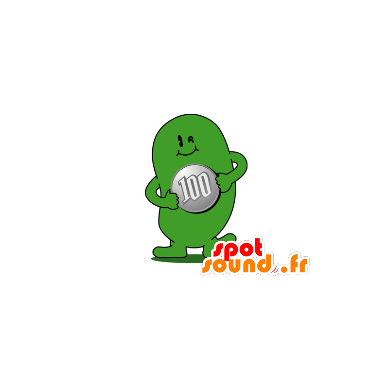 Boneco mascote, monstro verde - MASFR029589 - 2D / 3D mascotes