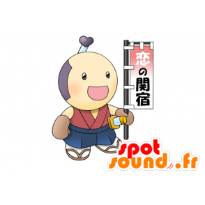 Mascot Samurai Japanin luonnetta, manga - MASFR029590 - Mascottes 2D/3D