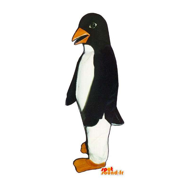 Svartvitt pingvinmaskot - Spotsound maskot