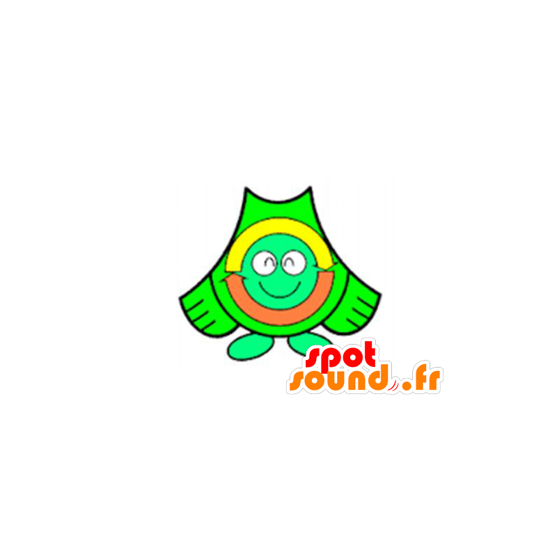 Mascotte d'oiseau vert avec le symbole recyclé - MASFR029594 - Mascottes 2D/3D