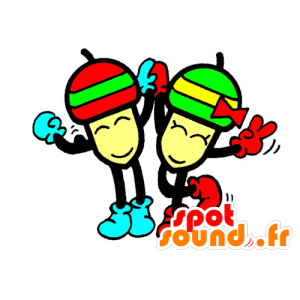 2 mascottes de glands géants - MASFR029595 - Mascottes 2D/3D