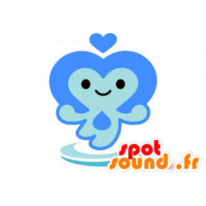 Mascot in the form of blue drop - MASFR029596 - 2D / 3D mascots